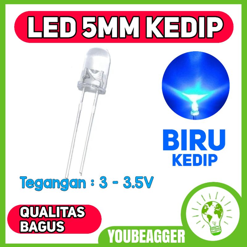 LED 5MM KEDIP BIRU