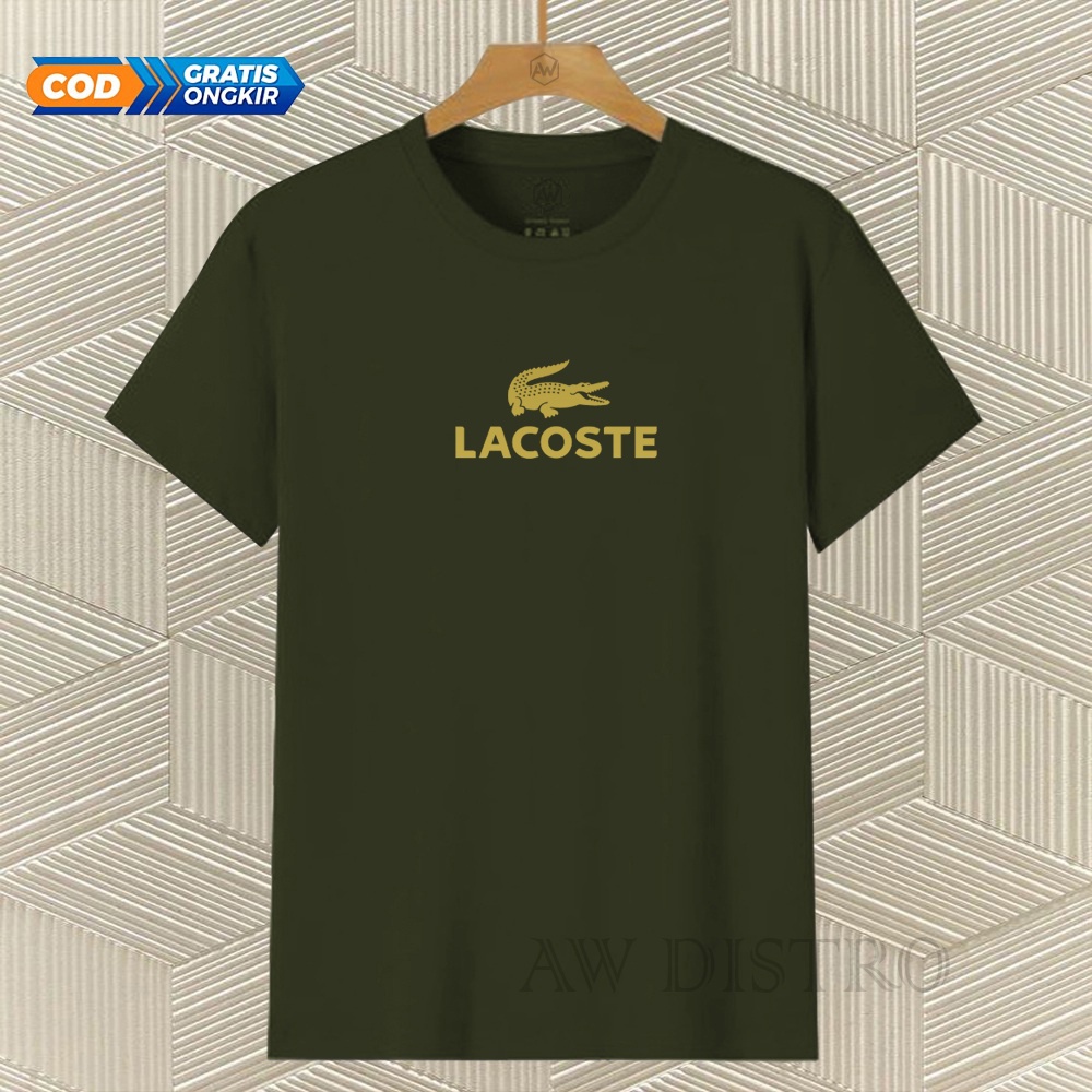 COD Baju Kaos Distro Lct Text Gold Premium Quality Lengan Pendek