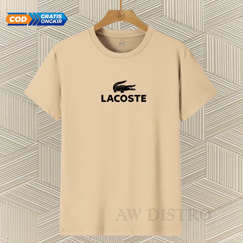 COD Baju Kaos Distro Lct Text Hitam Premium Quality Lengan Pendek