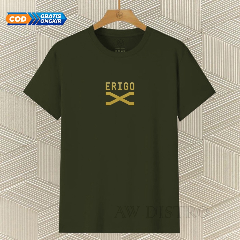 COD Baju Kaos Distro Eri X Text Gold Premium Quality Lengan Pendek