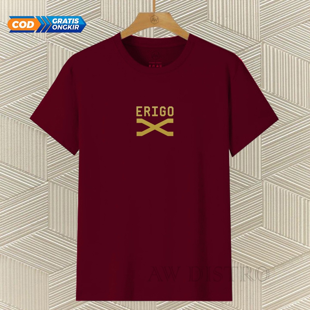 COD Baju Kaos Distro Eri X Text Gold Premium Quality Lengan Pendek