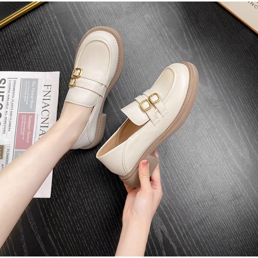 Sepatu Wanita Loafers Docmart / Sepatu Kerja Slip On Korea Harazuka GPR 277