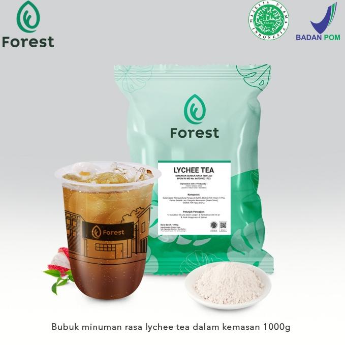 

Bagus!!!!!! Bubuk Minuman LYCHEE TEA Powder 1000g - FOREST Bubble Drink