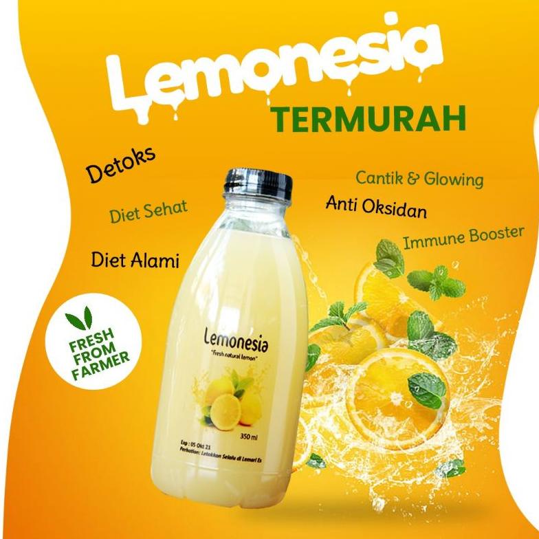

Ready Stok Sari Lemon LEMONESIA 350 ML 100% Murni, TERMURAH!! untuk Program Diet