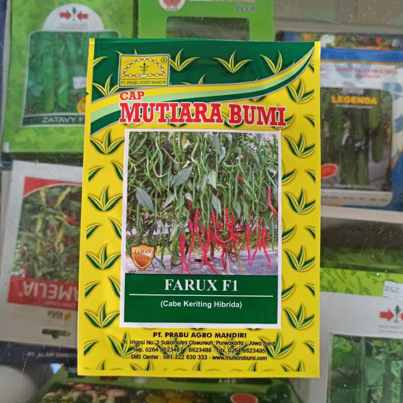 benih bibit cabe keriting cap mutiara bumi / FARUX F1 ISI 10gram benih murni