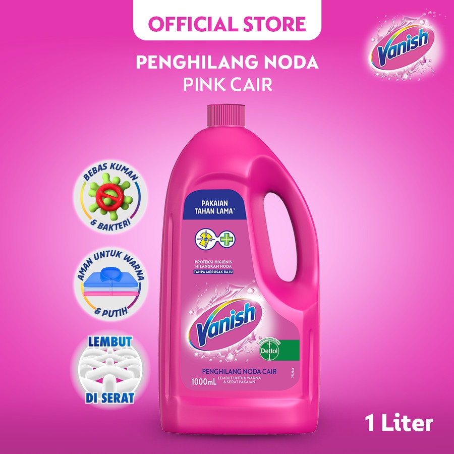 Vanish Liquid Botol Pink Cair Bottle 1000ml 1 Liter Anti Noda