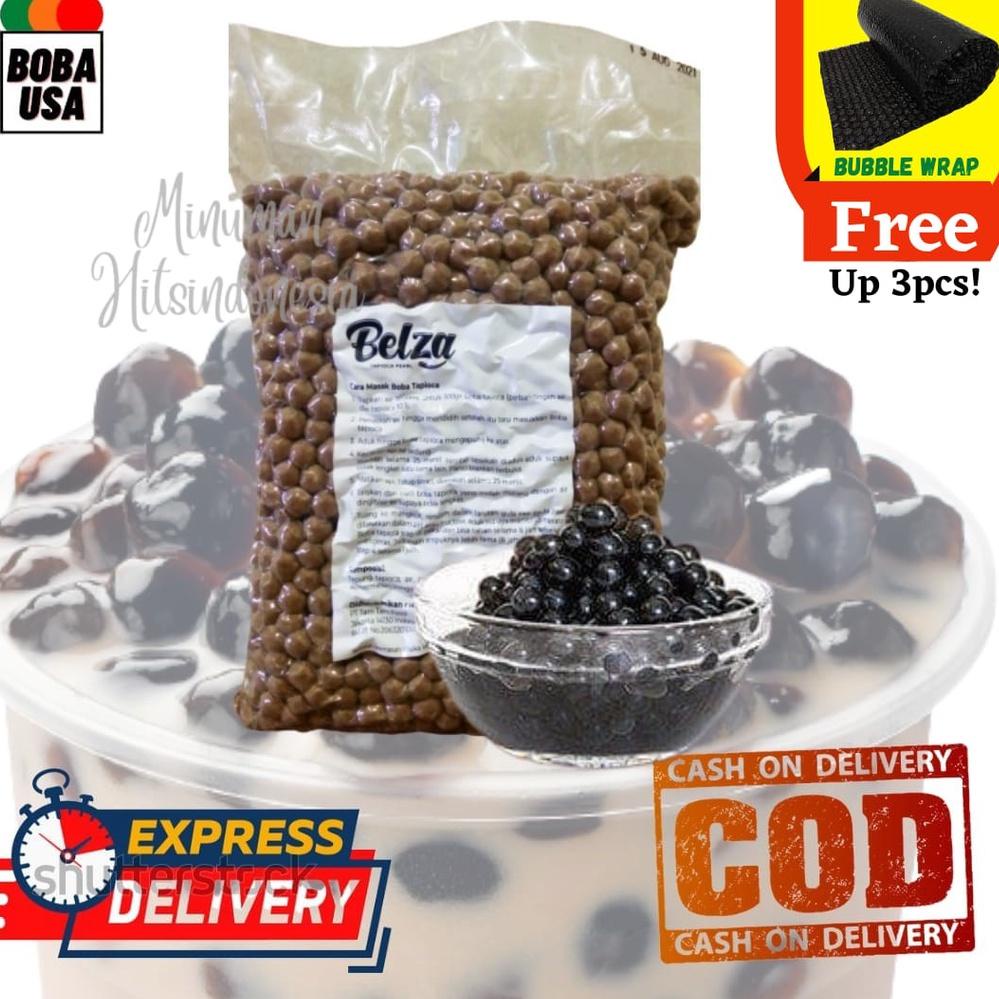 

9.9 BRANDS FESTIVAL Tapioca Belza 1kg/Tapioka Bubble Pearl Boba Belza Hitam/Topping Minuman Kekinian Termurah