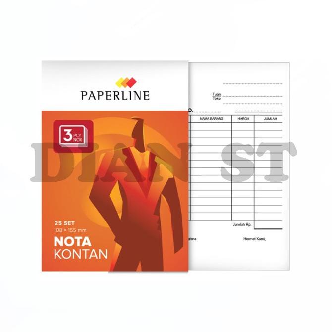 

Buku Nota Kontan Paperline Kecil Rangkap 3 Ply - 10Pc