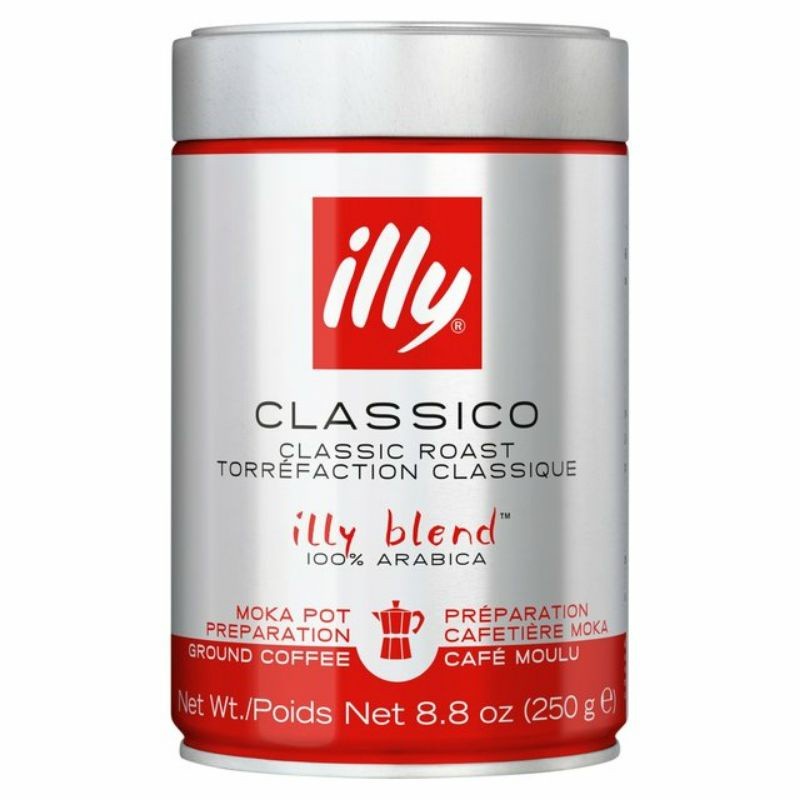 

ILLY Classico Roast Moka Pot Preparation100% Arabica Ground Coffee 250gr