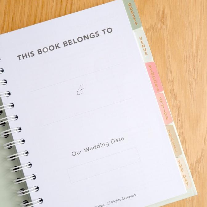 

Wedding Planner Book In Pastel Green