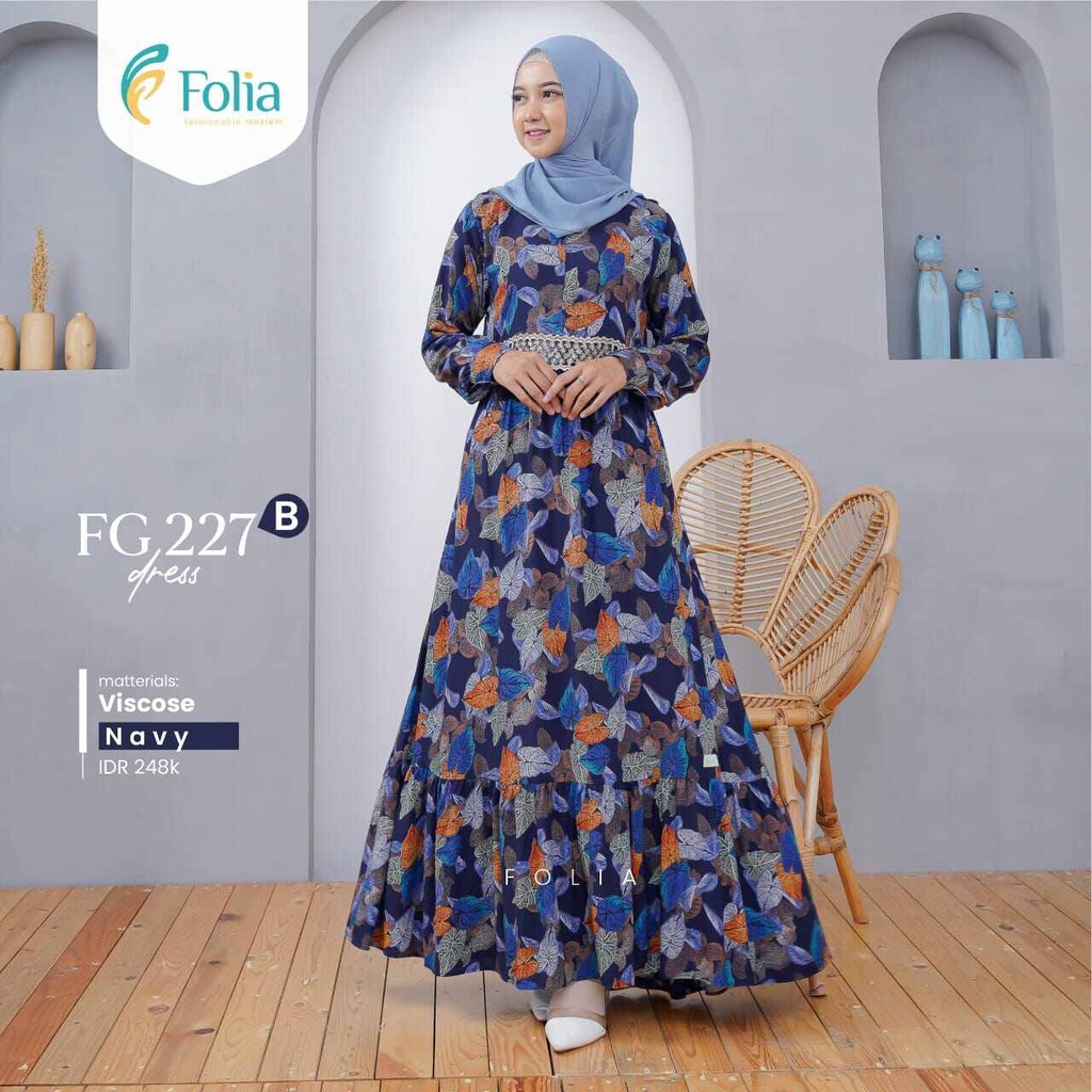 Gamis Dress Folia FG227 Terbaru