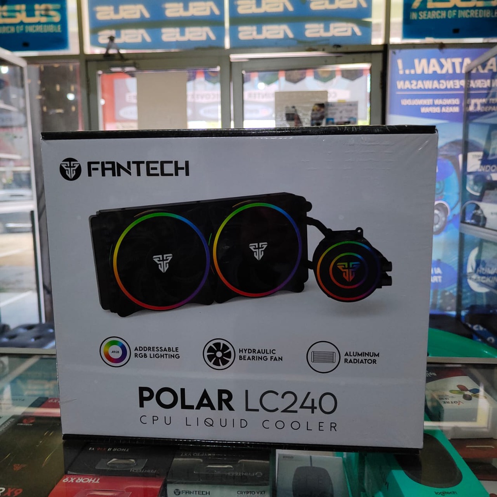 Water Cooling CPU Liquid Cooler Fantech Polar LC240 Aio 240mm ARGB