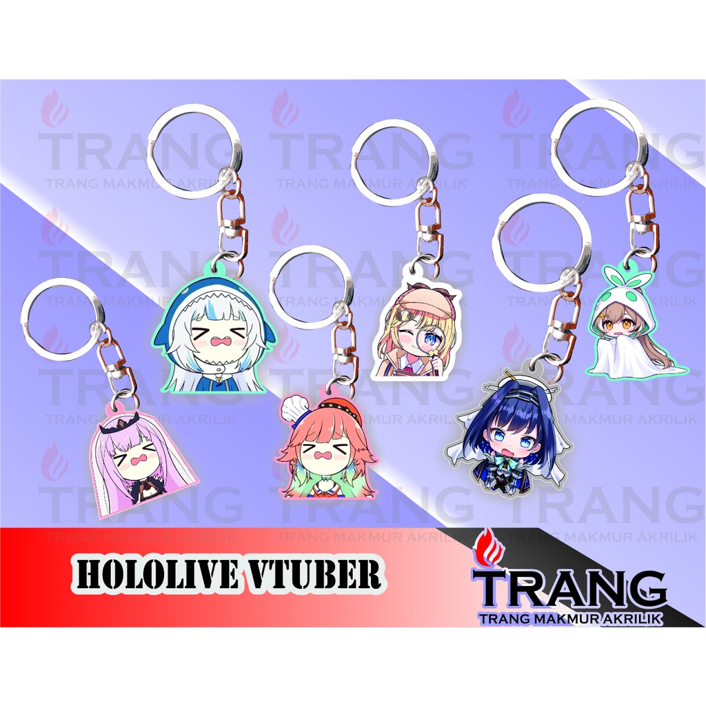 Gantungan Kunci Akrilik VTuber Hololive/Acrylic Keychain VTuber Hololive English