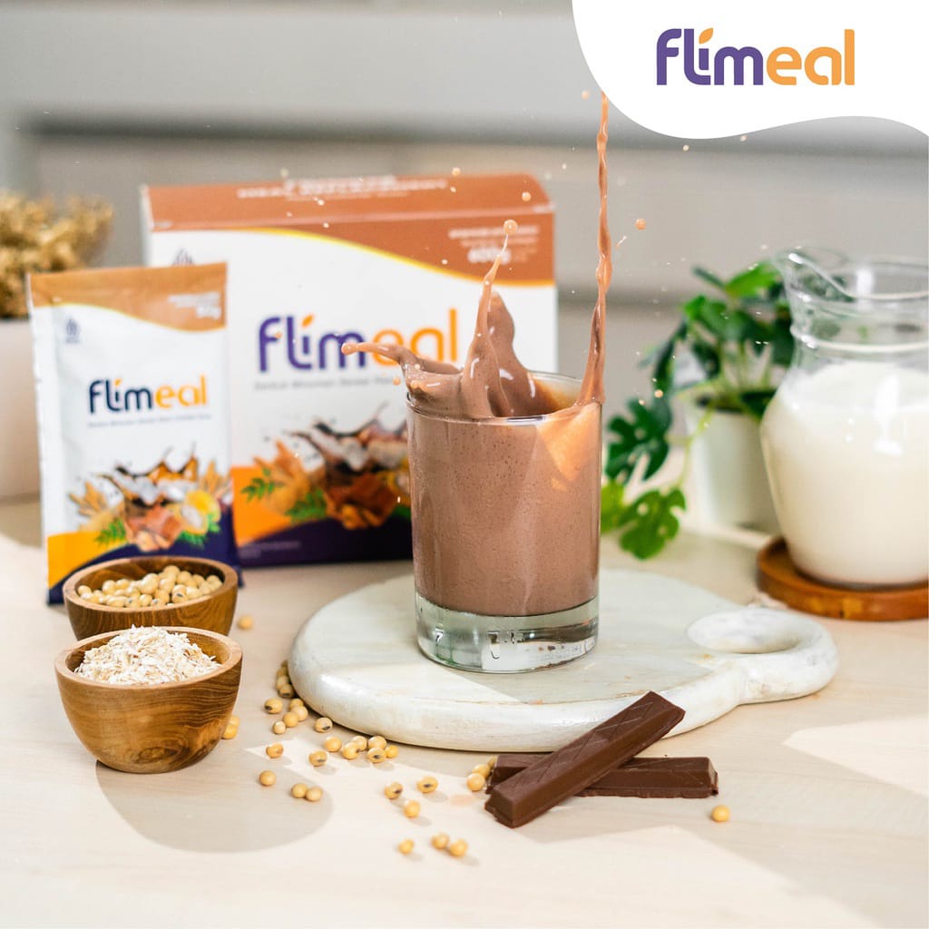 Flimeal (Meal Replacement) - 1 Box (isi 12 sachet) - rasa Coklat Susu