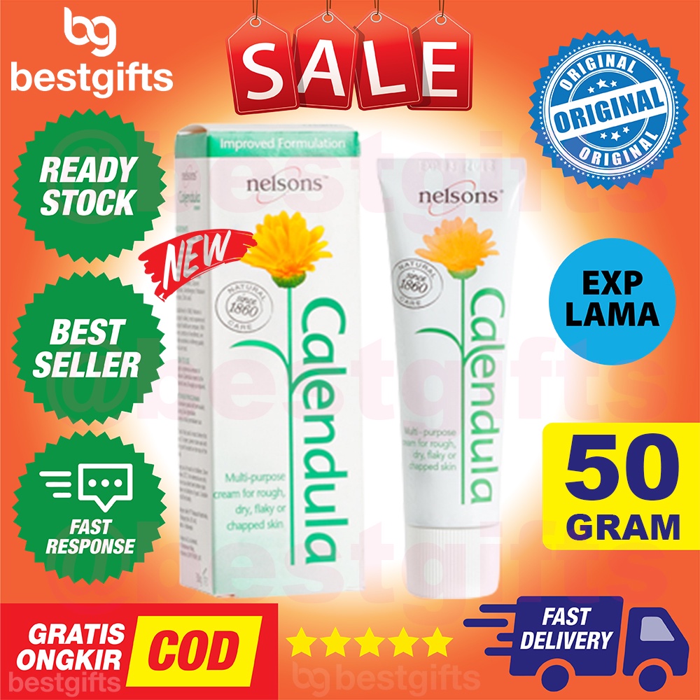 NELSONS CALENDULA CREAM 50 GRAM- SALEP KRIM KULIT PECAH RUSAK KERING HEALING