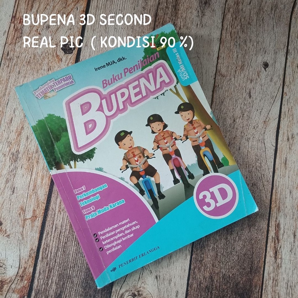 BUKU BUPENA KELAS 3D BEKAS [ KONDISI 90%] untuk anak SD kelas 3