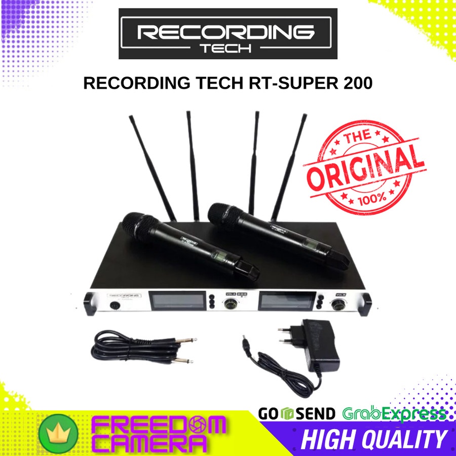 RECORDING TECH RT-SUPER200 RT SUPER 200 2 CHANNEL WIRELESS MICROPHONE