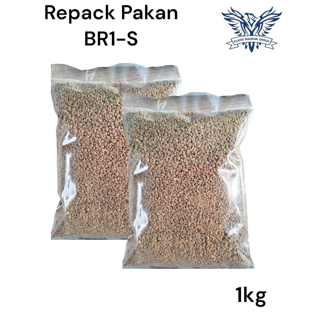 Repack 1 KG BR 1 S Pakan Jadi Starter Ayam Pedaging Umur 8-21 Hari BR1- S Wonokoyo Jaya Kusuma