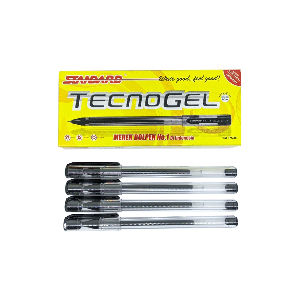 Standard Pen - Tecnogel 0.5 ( Pulpen, Pena, Ballpoint ) / Per Lusin