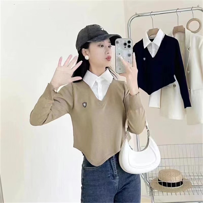 Mikasa Kemeja Cotton Mix Knit Long Sleeve - Atasan Wanita Rajut Lengan Panjang - TM (61597)