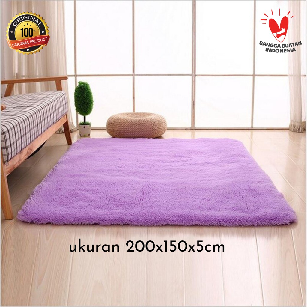 Kasur bulu rasfur ukuran 200x160x3cm karpet lantai lembut premium