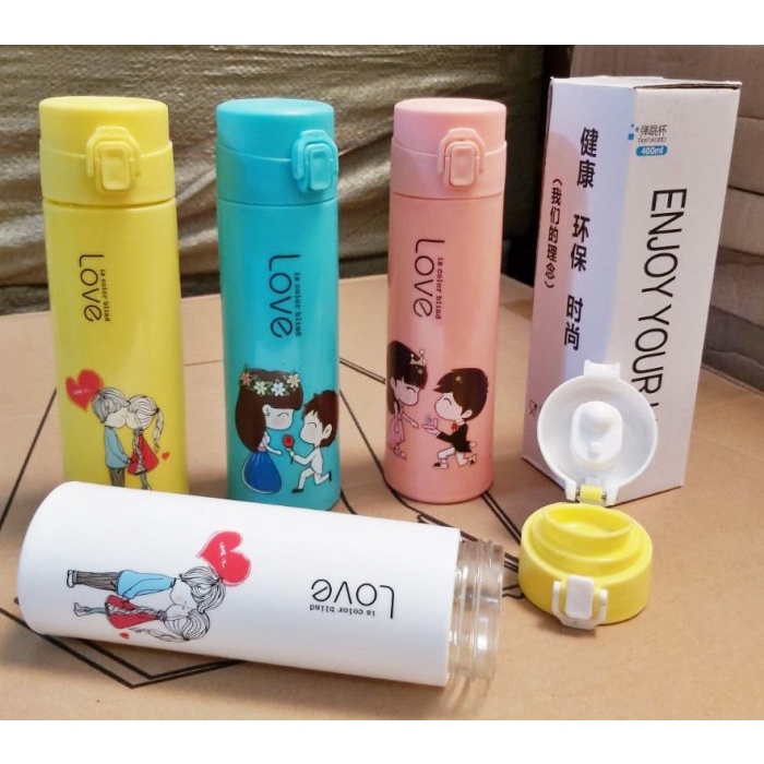 B ( B38 ) BOTOL KACA PURE LOVE TUTUP KANCING / KUALITAS TERBAIK