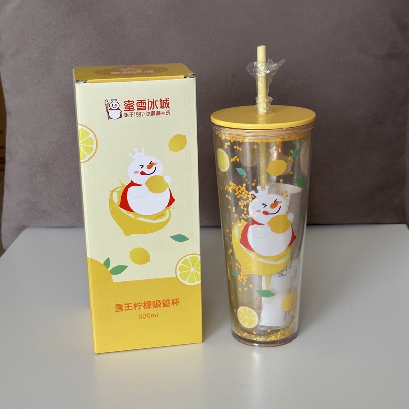 Tumbler Mixue Lemon 800ml sedotan Original