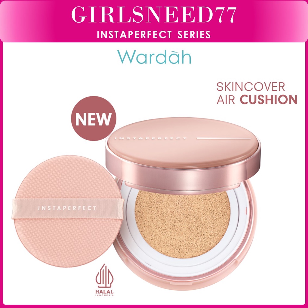 [NEW] Wardah Instaperfect Skincover Air Cushion (Real Skin Buildable Coverage, Transfer-Resistant, SPF 50 PA++++)