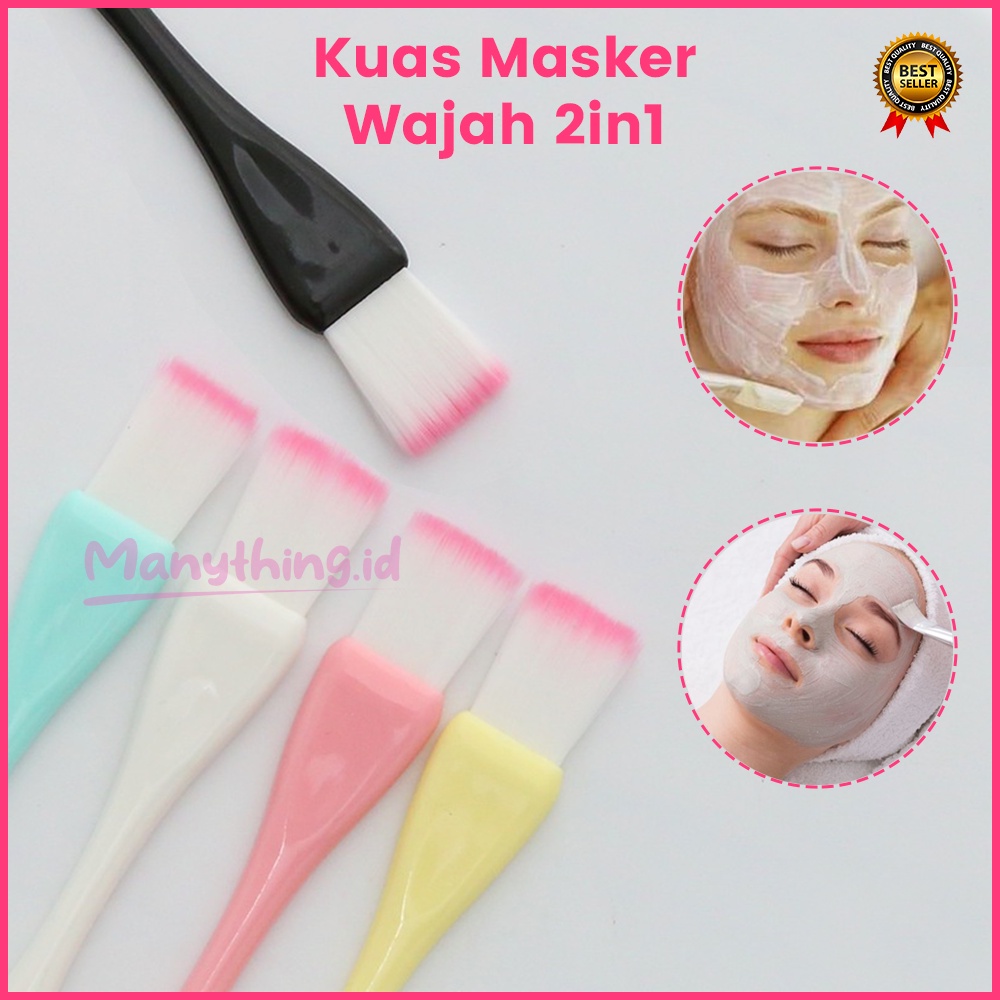 Kuas Masker Wajah 2in1 / Facial Mask Brush / Spatula 2 in 1 Termurah