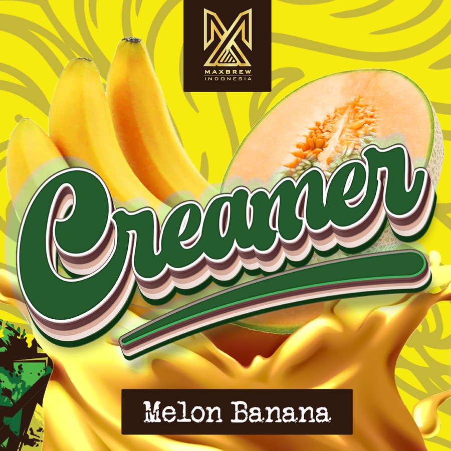 CREAMER MELON BANANA Liquid vape 60ml SUDAH CUKAI 2023