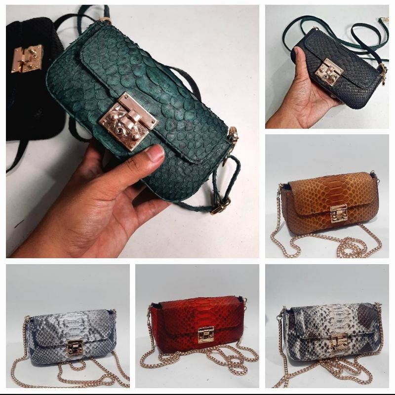 Tas Kulit Ular slingbag phyton