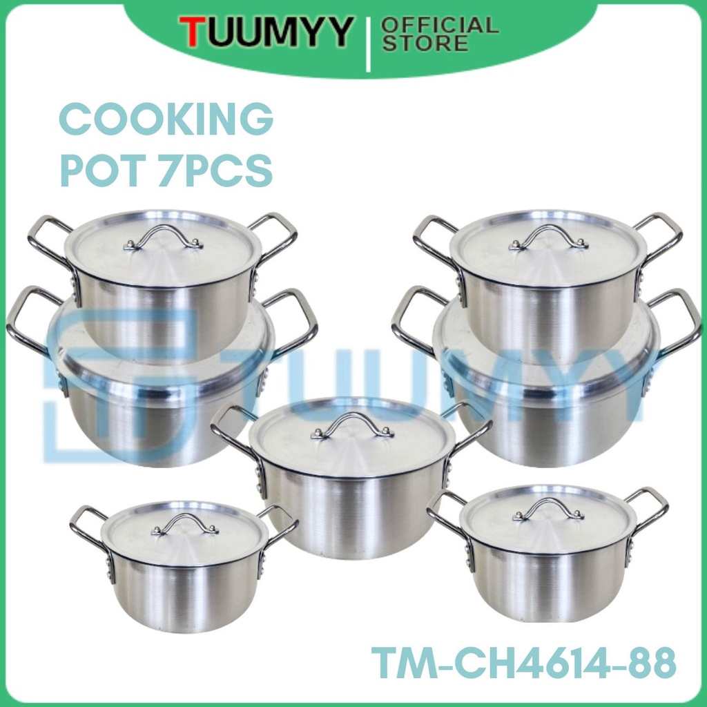 PANCI SET 7 SUSUN ALUMINIUM TEBAL ALUMINIUM COOKING POT TM-CH4614