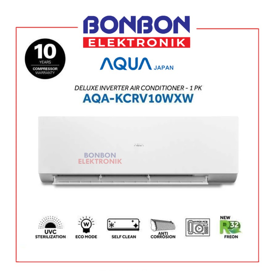 AQUA AC Split Inverter 1 PK AQA-KCRV10WXW / KCR10WXW 1PK