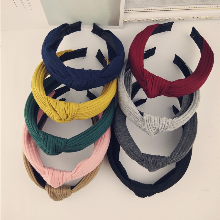 •YF• BD1159 Bandana Wanita Gaya Korea Bando Simpul Polos Fashion Aksesoris Wanita Korean Import