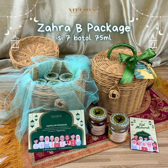 

Parsel Lebaran Eid Mubarak Ramadhan - Zahra "B" isi 7 botol 75ml by Mei Jing - Parsel Hampers Lebaran Mewah Sarang Burung Walet Bird's Nest