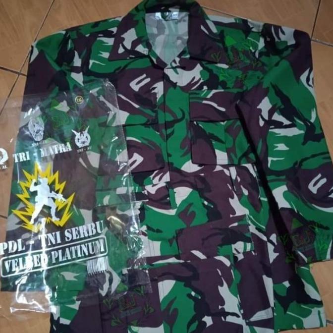 VELBED OBRAL BAJU PDL PELBET LORENG TNI VELBED WOLL PLATINUM SERAGAM LORENG EL09I09A82L