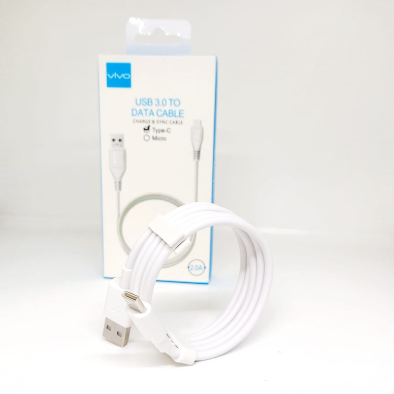 KABEL DATA VIVO V23 44W FAST CHARGING TURBO DUAL ENGINE FOR ALL SMARTPHONE MICRO TYPE C BY SMOLL
