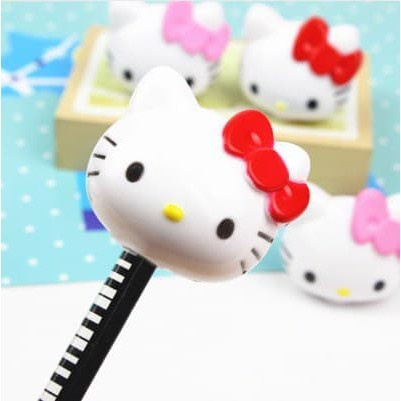 SATUAN Rautan Pensil Bentuk Hello Kitty Kucing Pengserut Peraut Seliver Seliper Motif Serutan Perlengkapan Sekolah Anak Pertajam Pencil Super Tajam Murah Terjangkau Orotan Petelot Manual Putar Sampai Lancip Stationery Penajam Orot Grosir Prakarya Malang