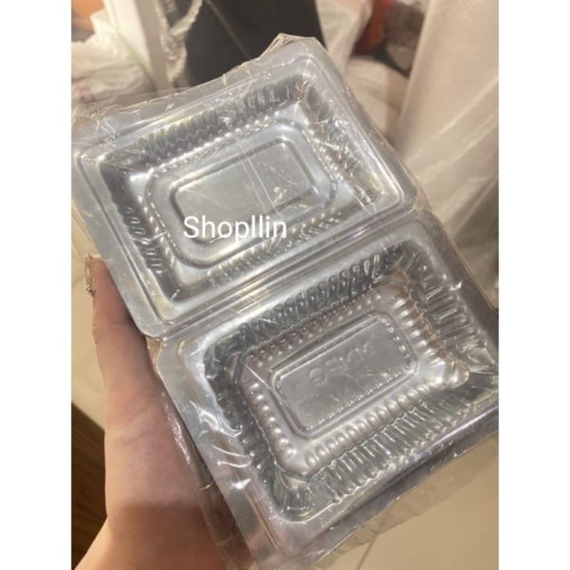 ( 100pcs ) Mmpg 5x Mika kue kecil / mika bening snack isi 2 kue