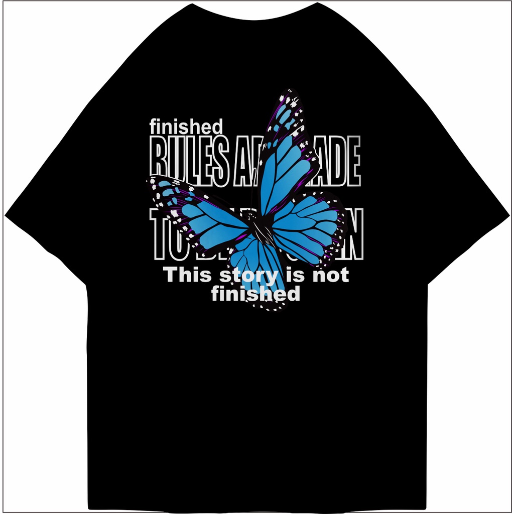 Firstlast Oversized Tshirt Finished Butterfly | Kaos Oversize Pria dan Wanita