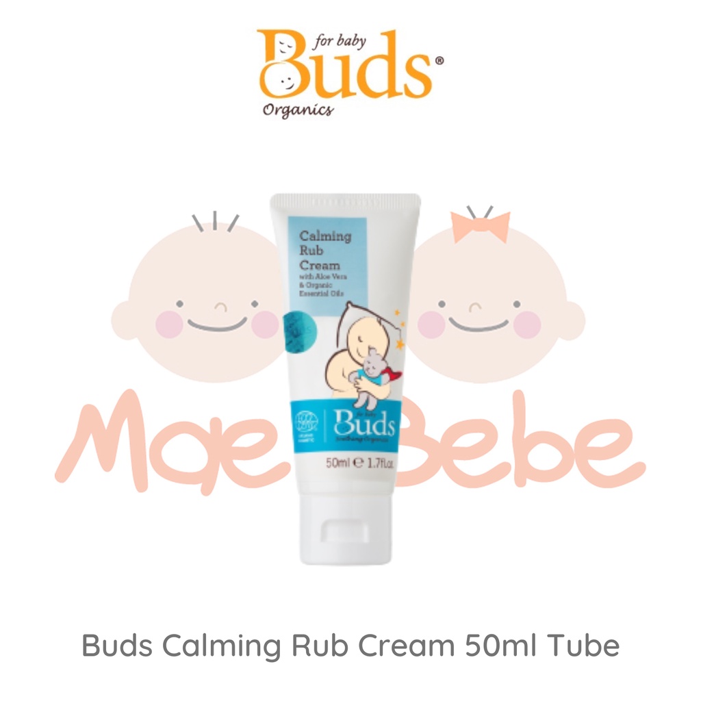 (PROMO) Buds Organics Calming Tummy Rub Cream Krim Penghangat Tubuh Bayi Tube 50ml