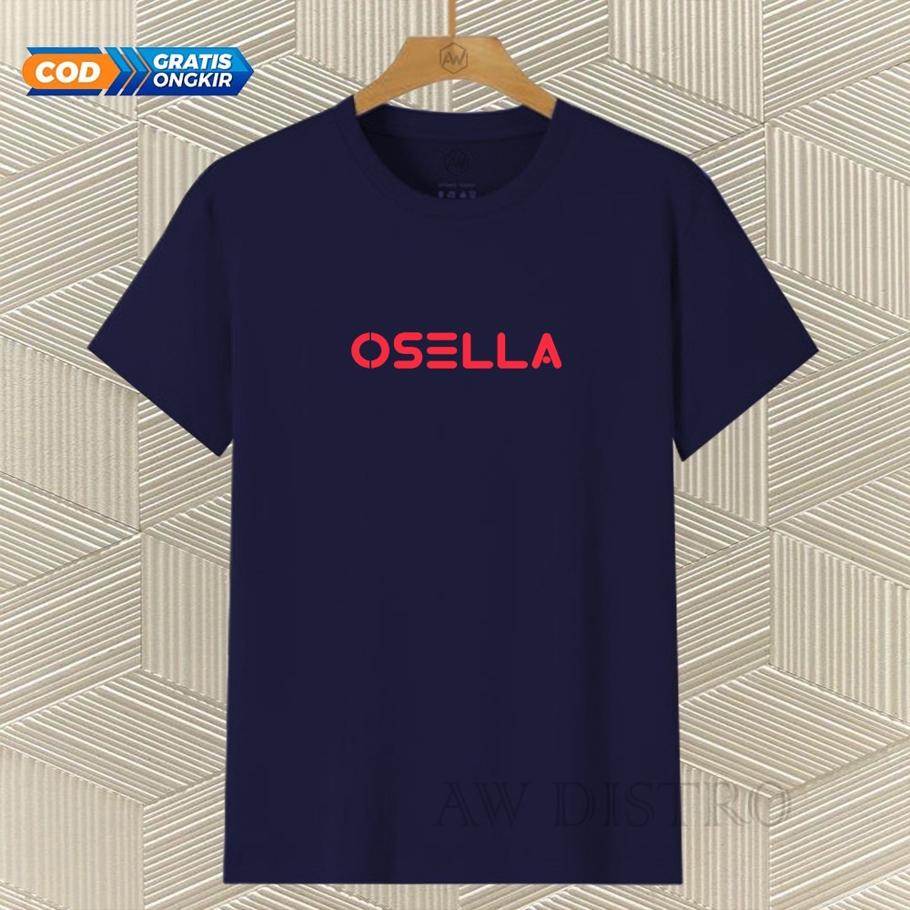 COD Baju Kaos Distro Osel Tex Merah Premium Quality Lengan Pendek