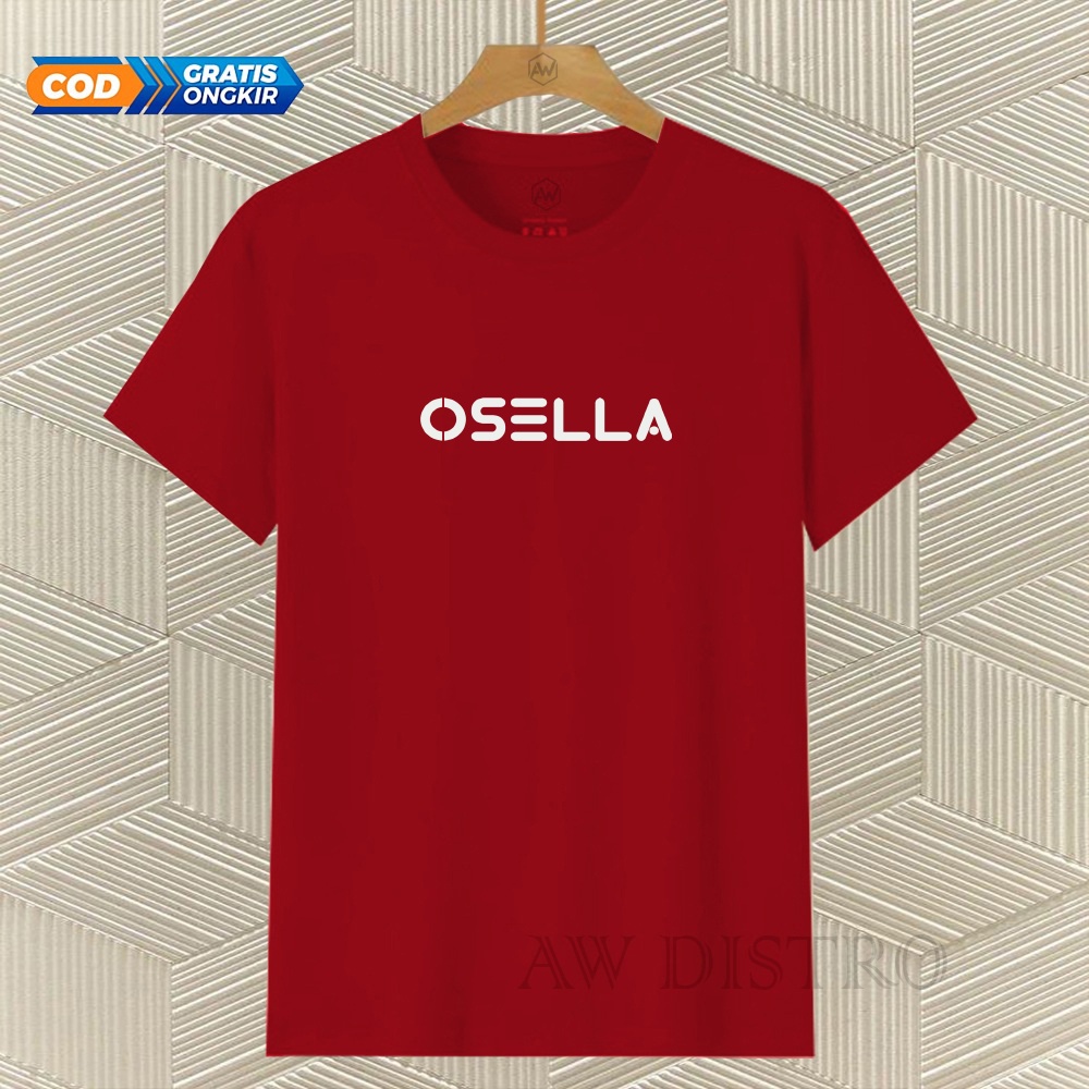 COD Baju Kaos Distro Osel Tex Putih Premium Quality Lengan Pendek