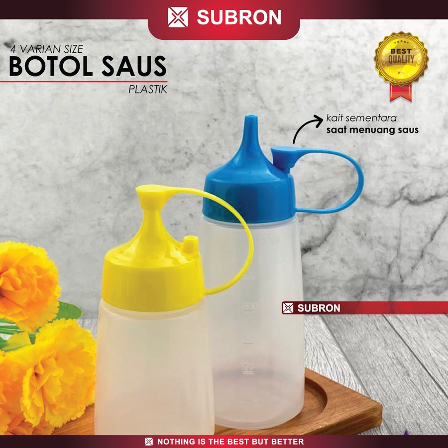 Botol Saus / kecap 180ml Plastik - SUBRON 6OZ