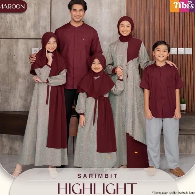 Ori Nibras Sarimbit Terbaru 2022 Highlight Couple Keluarga Gamis Koko