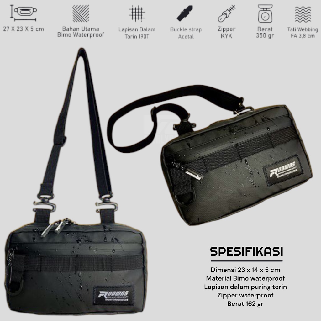 Tas Selempang Pria Anti Air Sling Pouch Wallet Waterproof Sling Bag Pria Anti Air Tas Distro Pria Vamous