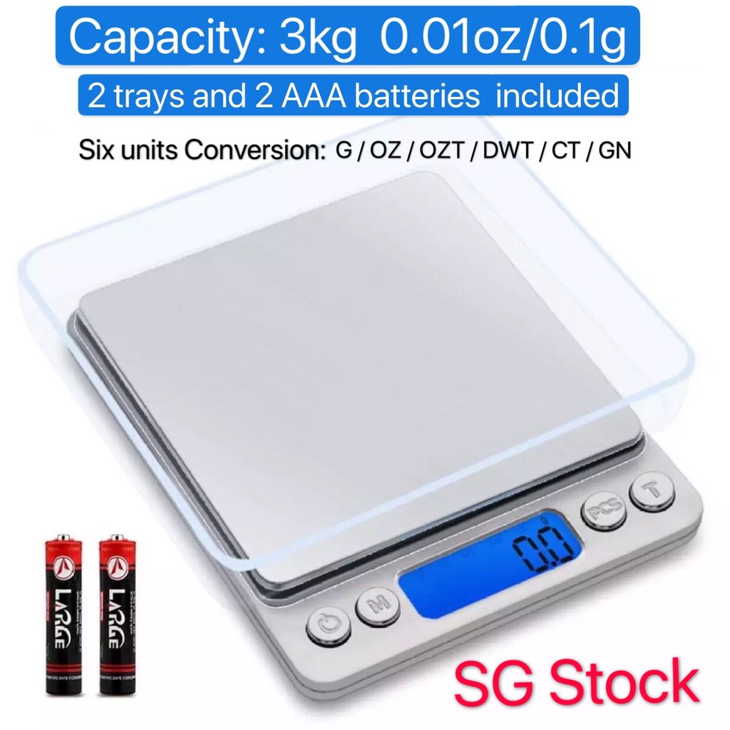 (COD)SG Stock | Fast Delivery | Promotion | Digital Weighing Scale 3000g 0.1g /0.01oz, Pocket Mini Food Scale, Electronic Je