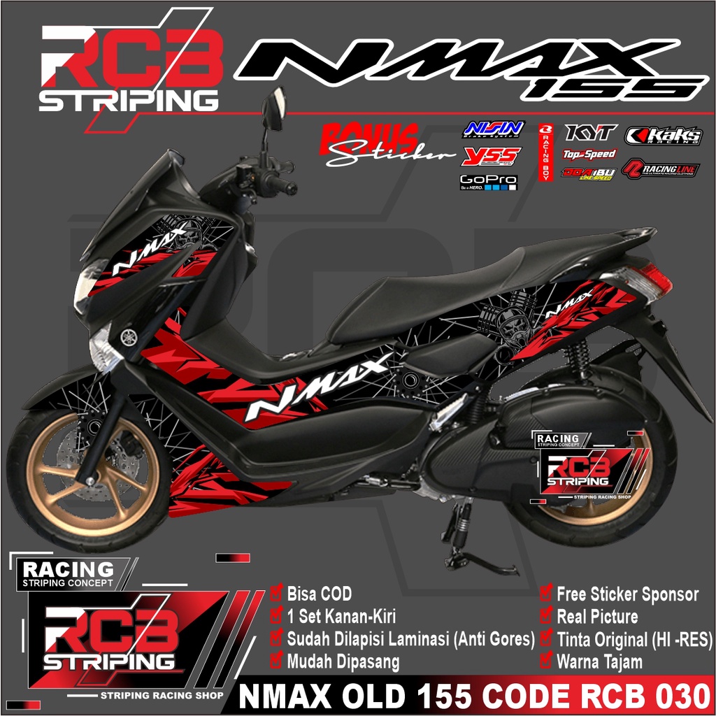 Stiker Decal Nmax Lama Stiker Sticker Striping Variasi List Motor Nmax Old Lis yamaha nmax RCB 030