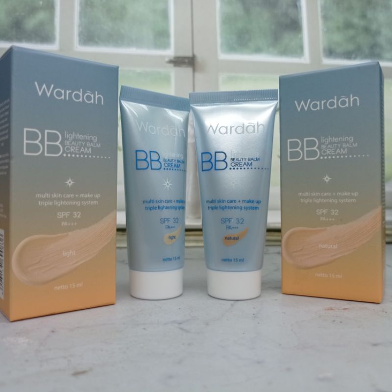 BB Cream Lightening 15 ml Wardah 2 Varian Natural/light