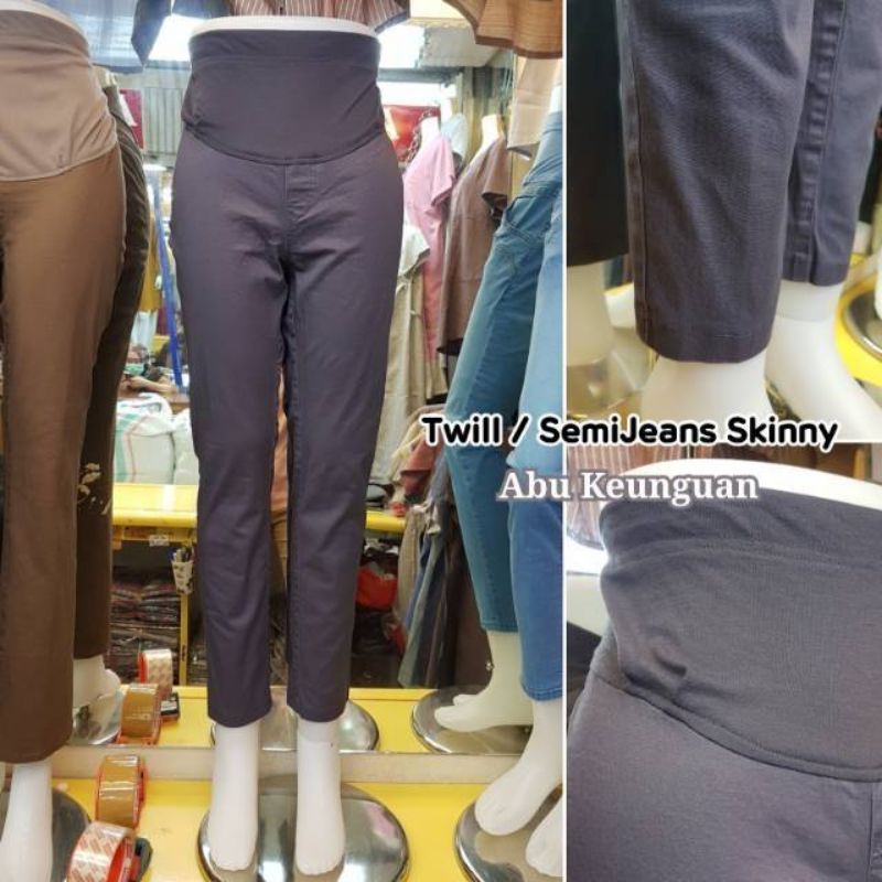 Celana hamil kerja bahan twil tebal/celana hamil jumbo/celana hamil bahan chinos/celana wanita hamil bahan twil/celana hamil bahan melar/celana hamil kerja bahan twil